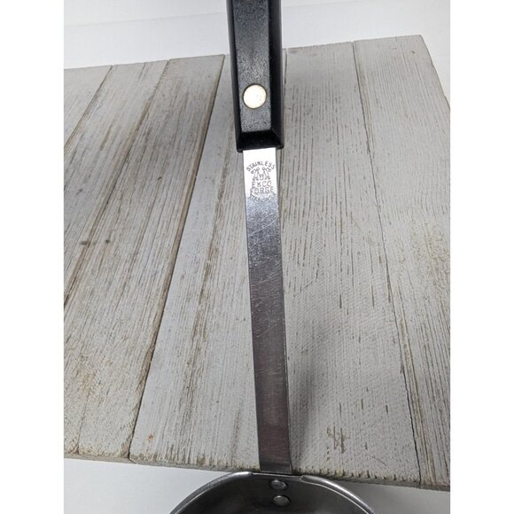 Vintage Ekco Forge Ladle Stainless Steel Black Handle Brass Rivets 11" - Picture 2 of 6